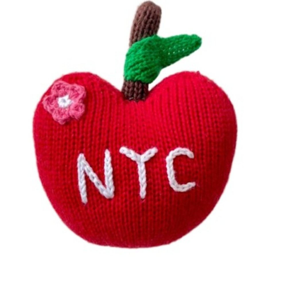 NYC Big Apple Handmade Baby Rattle